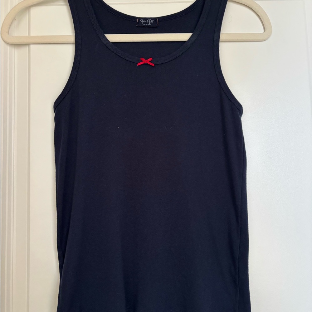 Brandy Melville Navy Tank Top with Red Bow